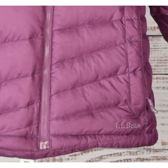 LL BEAN PURPLE DOWN FILLED PUFFER WINTER JACKET COAT SIZE M - Picture 4 of 4